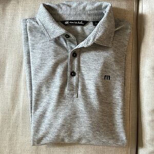 EUC Travis Mathew Light Gray Long Sleeve Polo